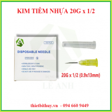 KIM TIÊM ĐỐC NHỰA 20G x 1/2 (0.9x13mm)