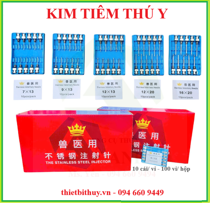 KIM TIÊM GIA SÚC, GIA CẦM - KIM TIÊM INOX - BƠM TIÊM TỰ ĐỘNG