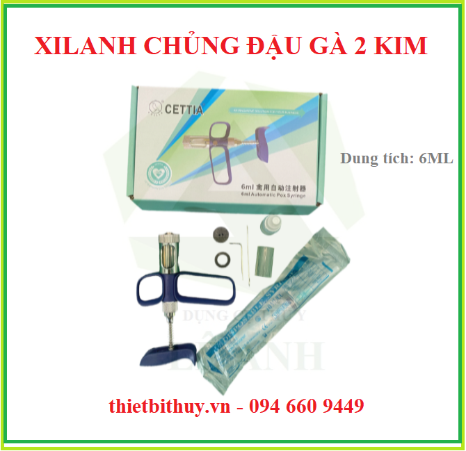 Xilanh tự động chủng đậu gà 2 kim - thietbithuy.vn 