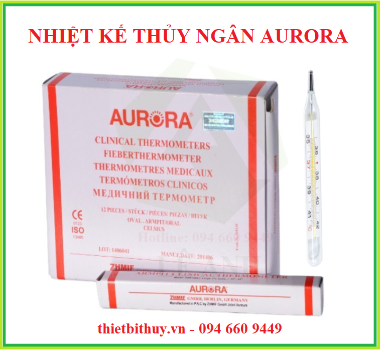 nhiệt kế thủy ngân aurora - thietbithuy.vn