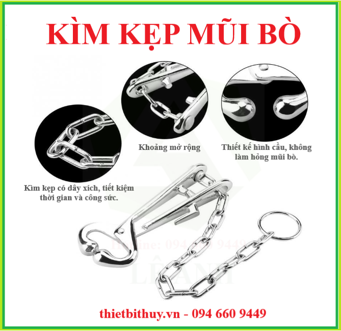 Kìm dắt mũi bò - Vòng xỏ mũi bò - thietbithuy.vn 