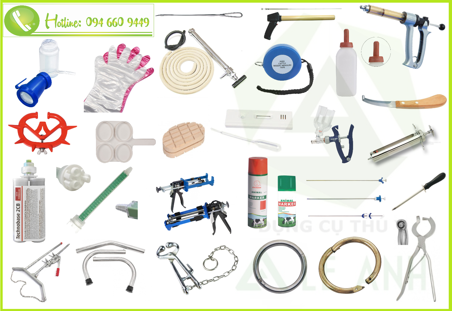 THIẾT BỊ THÚ Y - DỤNG CỤ NUÔI BÒ