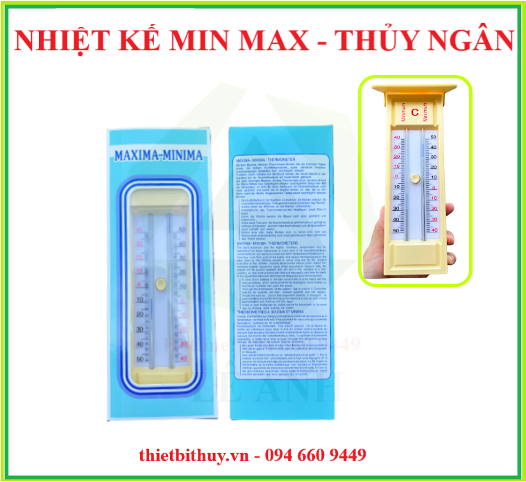 NHIỆT KẾ ĐO CHUỒNG TRẠI - NHIỆT KẾ MIN MAX THỦY NGÂN - THIẾT BỊ THÚ Y