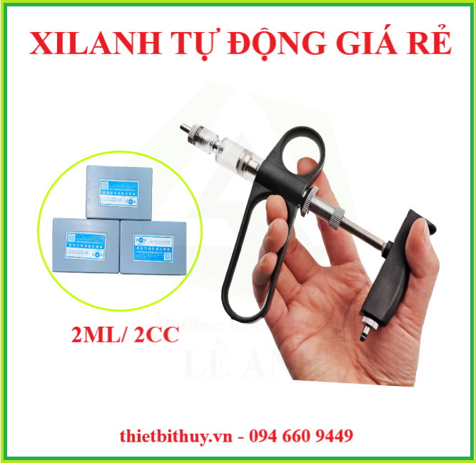 Bơm tiêm tự động 2cc - Xilanh tự động 0.5ml - Thiết bị thú y Lê Anh